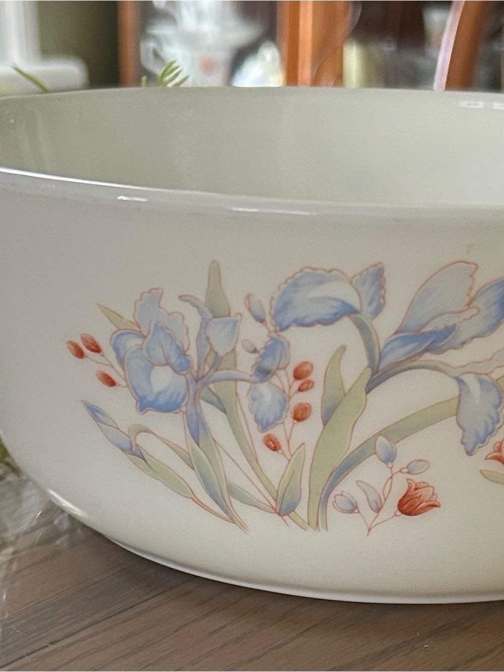 Blue Iris Pyrex casserole - England